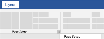 Page Setup dialog box for setting custom margins