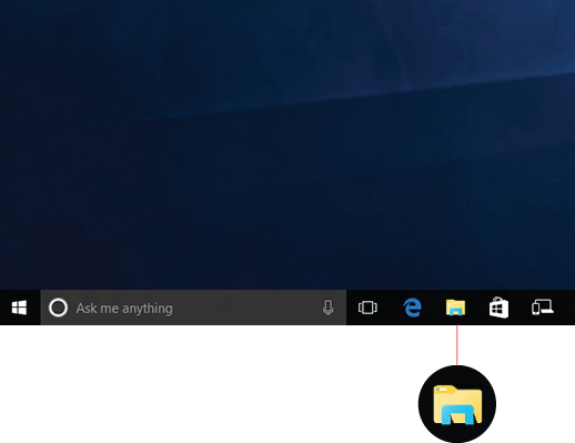 File Explorer folder icon on the Windows 11 taskbar