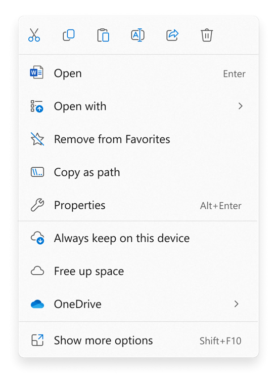 Windows 11 right-click context menu showing New Folder option